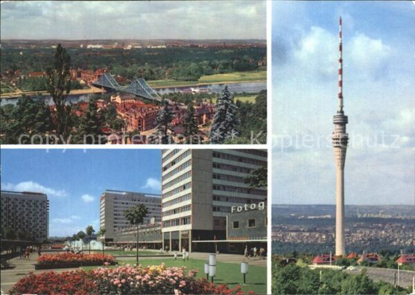 Dresden Blick von der Loschwitzhöhe Prager Stra