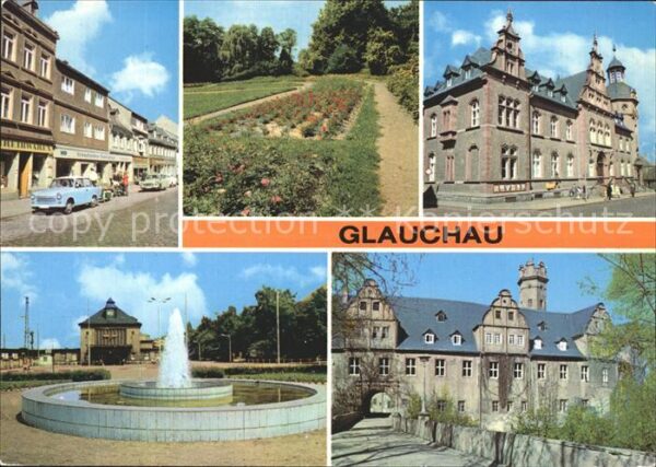 Glauchau Dr Friedrichs Strasse Rosarium Postamt