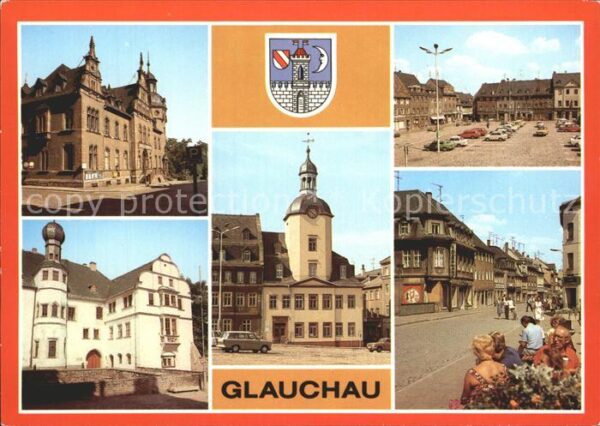Glauchau Post Schloss Rathaus Markt Dr Friedrich