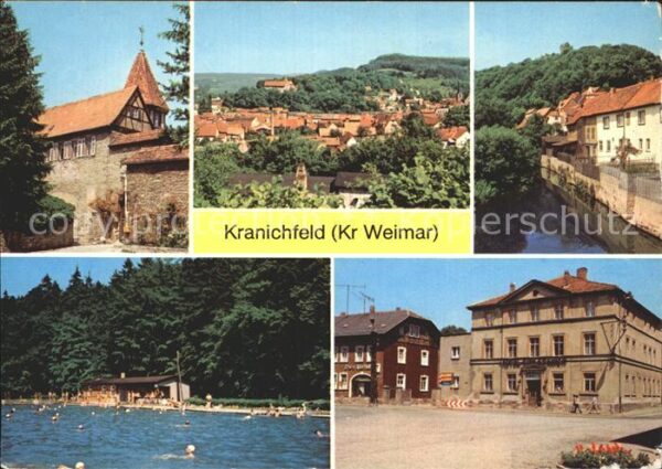 Kranichfeld Niederburg Teilansicht Schloss Freibad