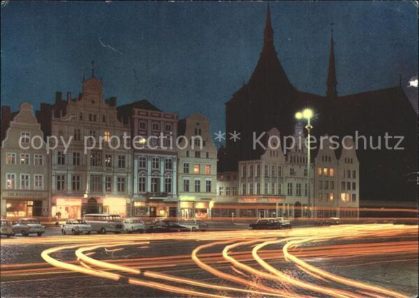 Rostock Ernst Thälmann Platz Nachtaufnahme