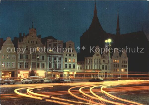 Rostock Ernst Thälmann Platz Nachtaufnahme