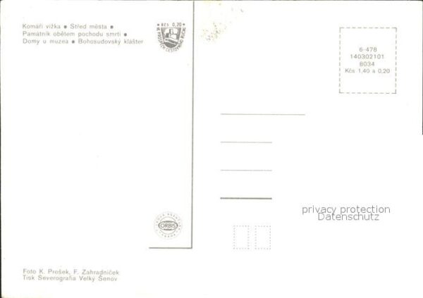 Bohosudov Komari vizka Stred mesta Pamatnik obete – Bild 2