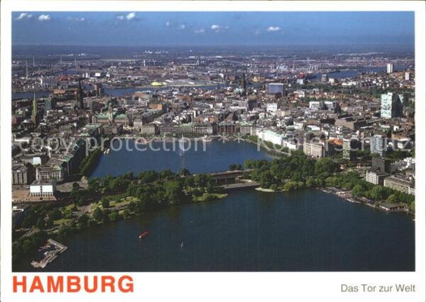 Hamburg Hansestadt Fliegeraufnahme