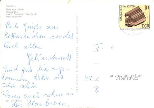 Zwickau Sachsen Markt Ringkaffee Stadtteil Eckersbach F – Bild 2