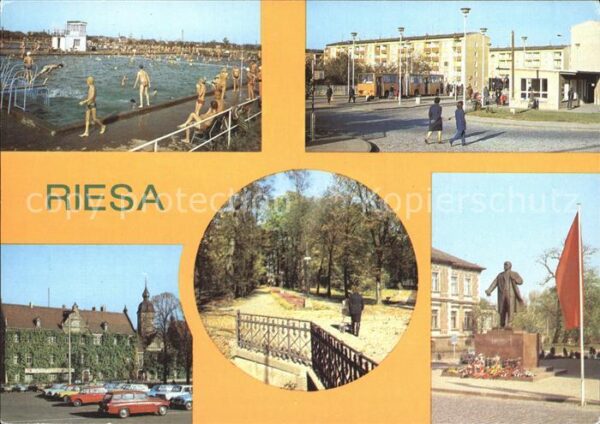 Riesa Sachsen Weida Schwimmbad Bushaltestelle Rathaus