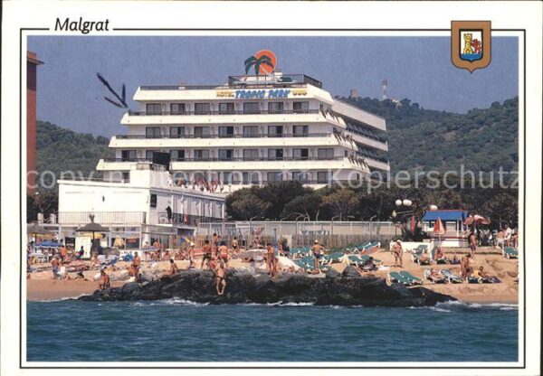 Malgrat de Mar Vista parcial platja Strand Hotel Tropi