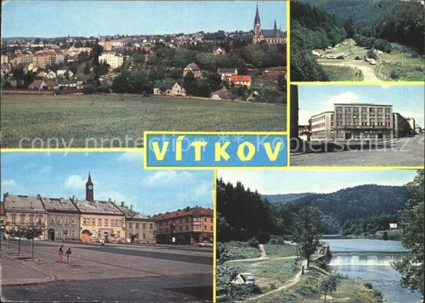 Vitkov Teilansichten Gebäude Marktplatz Wehr