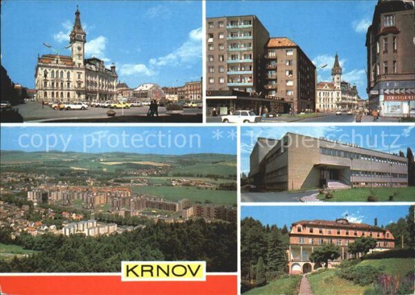 Krnov Rathaus Innenstadt Panorama Gebäude Hot