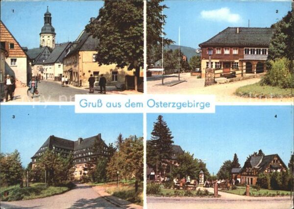 Geising Erzgebirge Haupstrasse Kurort Kipsdorf Bahnhof Alt