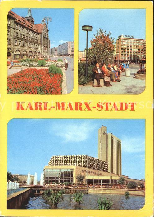 Karl-Marx-Stadt Rathaus Strasse der Nationen Stadthalle