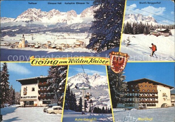 Going Wilden Kaiser Tirol Panorama Wintersportplatz Alpen Sportho