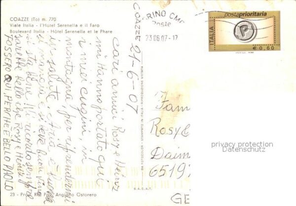 Coazze Viale Italia Hotel Serenella Faro Boule – Bild 2