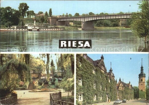 Riesa Sachsen Elbbrücke Stadtpark Rathaus
