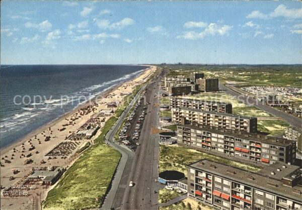 Zandvoort Holland Panorama op Boulevard Barnaart Luchtopn