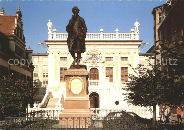 Leipzig Alte Handelsbörse und Goethedenkmal Sta