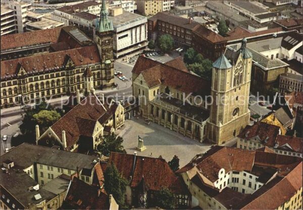 Braunschweig Burgplatz Rathaus Fliegeraufnahme