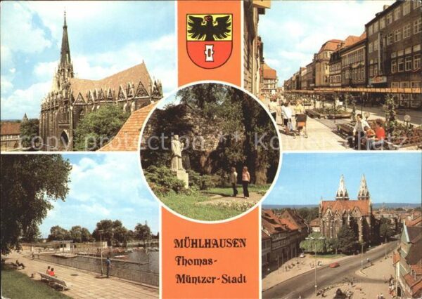Muehlhausen Thueringen Marienkirche Thomas Müntzer Denkmal Ste