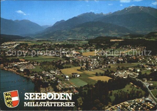Seeboden Millstaettersee Alpenpanorama Fliegeraufnahme