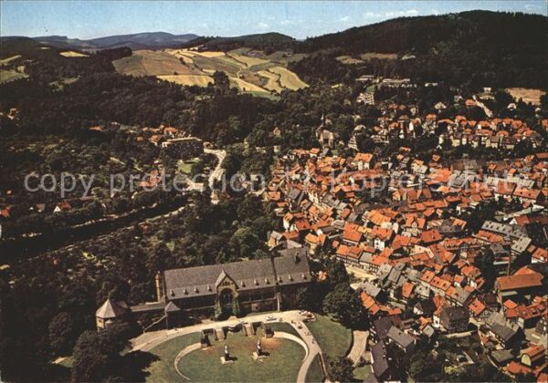 Goslar Blick auf die Kaiserpfalz Fliegeraufnah