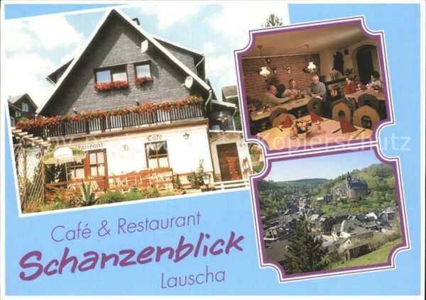Lauscha Cafe Restaurant Schanzenblick Ortsansic