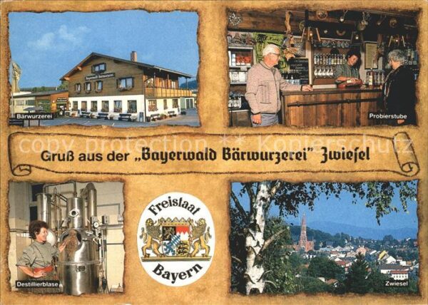 Zwiesel Niederbayern Bayerwald Bärwurzerei Ortsansicht mit K