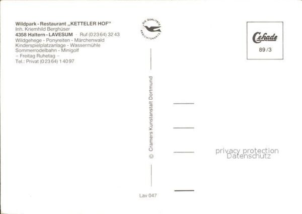 Lavesum Wildpark Restaurant Ketteler Hof Lavesu – Bild 2