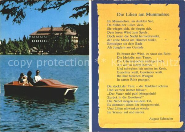 Mummelsee Die Lilien am Mummelsee Gedicht Berghot