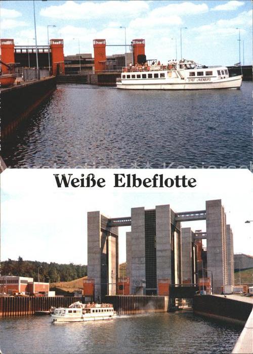 Lauenburg Elbe Weisse Elbeflotte Schleuse Reederei Esc