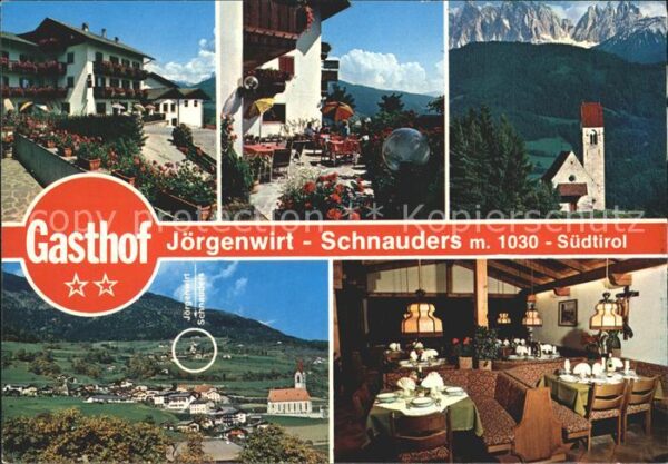 Schnauders Feldthurns Gasthof Jörgenwirt Kirche Alpenblick