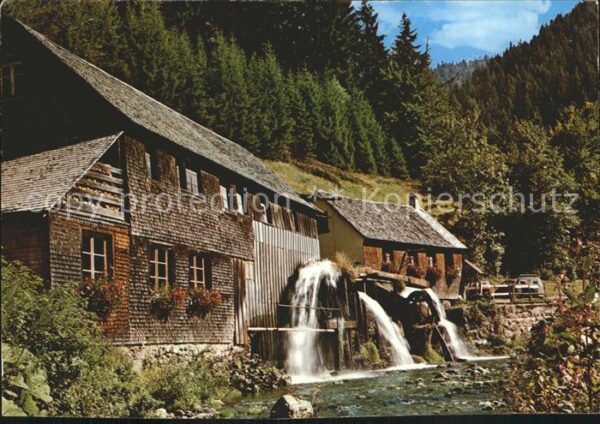St Maergen Hexenlochmühle Wasserrad Schwarzwald
