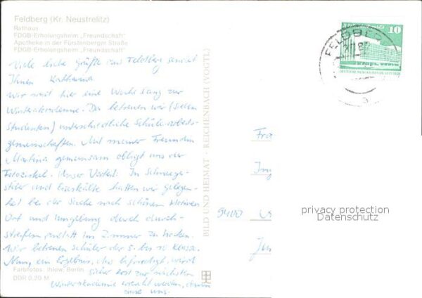 Feldberg Mecklenburg Rathaus FDGB Erholungsheim Freundschaft – Bild 2