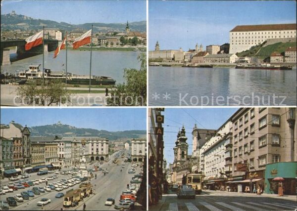 Linz Donau Anlegeplatz der DDSG Schloss Hauptstras