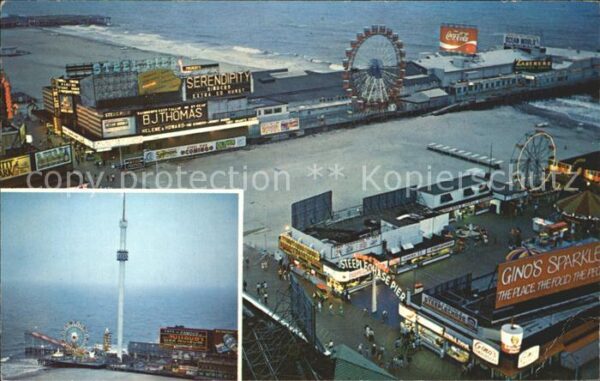 Atlantic City New Jersey Amusement Piers Night