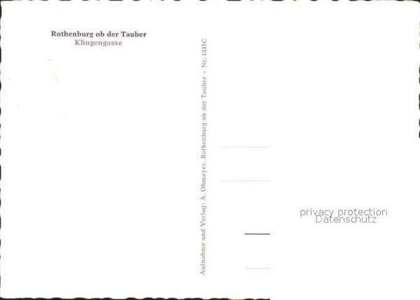 Rothenburg Tauber Klingengasse – Bild 2