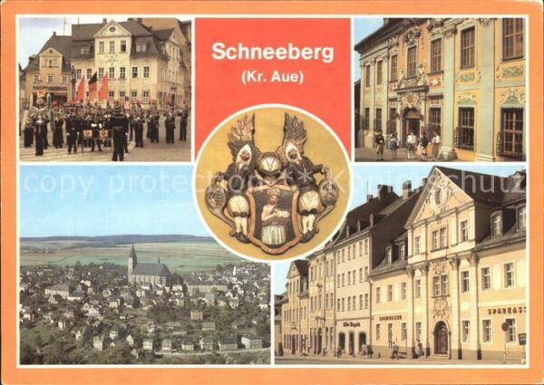 Schneeberg Erzgebirge Ernst Schneller Platz Wappen Museum Übe