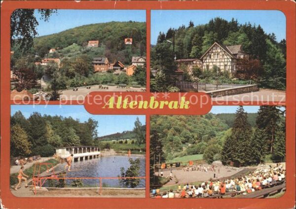 Altenbrak Harz Teilansicht Am Rolandseck Bergschwimmba