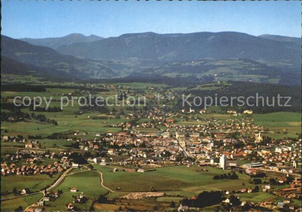 Feldkirchen Kaernten Fliegeraufnahme