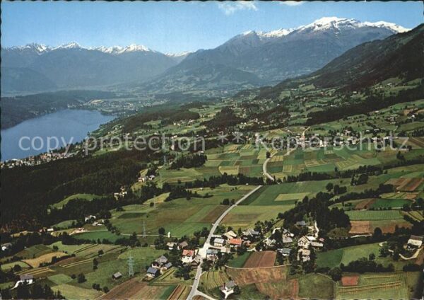 Lammersdorf Millstatt Fliegeraufnahme mit See