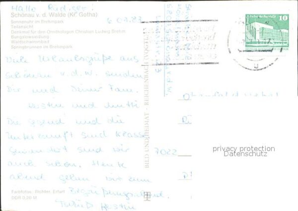 Schoenau vor dem Walde Sonnenuhr Waldschwimmbad Bungalowsiedlu – Bild 2