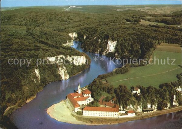 Weltenburg Kelheim Kloster Donaudurchbruch Fliegeraufnahme