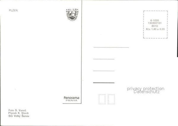 Plzen Pilsen Stadtkarte Kathedrale – Bild 2