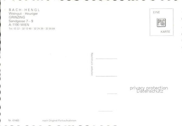 Grinzing Wien Bach- Hengl Weingut- Heuriger – Bild 2