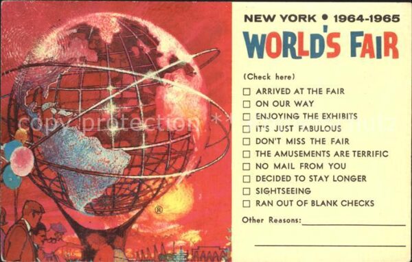 Expositions World_s Fair New York 1964-1965 Unisphe