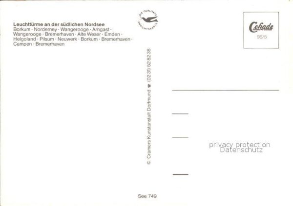 Leuchtturm Lighthouse Nordsee Borkum Norderney Wangerooge Alt – Bild 2