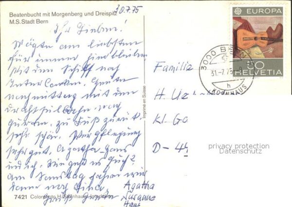 Motorschiffe M.S. Stadt Bern Beatenbucht Morgenberg – Bild 2
