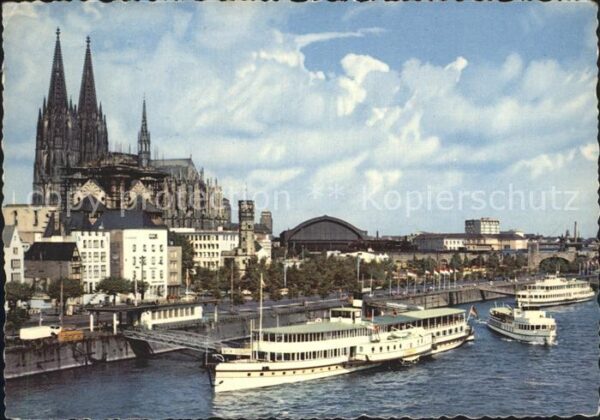 Dampfer Seitenrad Köln Rhein Dom