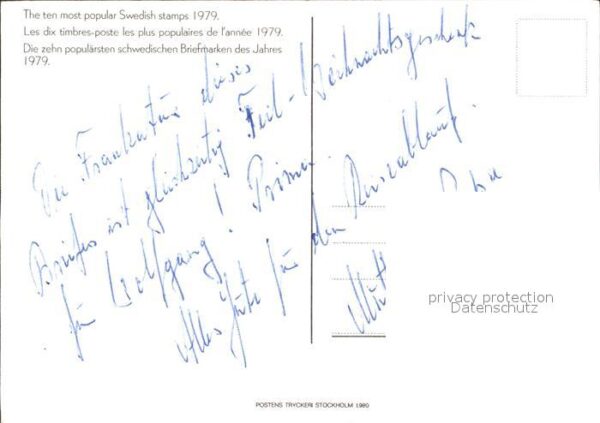 Briefmarken auf Postkarte Sverige Schweden – Bild 2