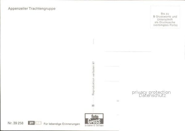 Trachten Schweiz Appenzell Trachtengruppe – Bild 2