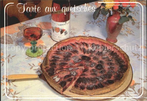 Lebensmittel Rezept Tarte aux quetsches